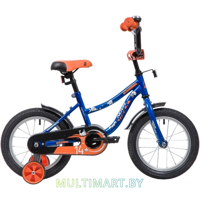 Детский велосипед Novatrack Neptun 143NEPTUN.BL9 (синий/оранжевый, 2019)